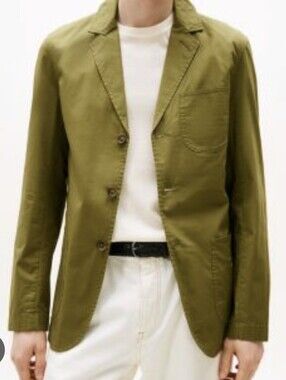 Tommy Hilfiger Olive Stretch Cotton Poplin Blazer New With Tags Hamptons Weekend